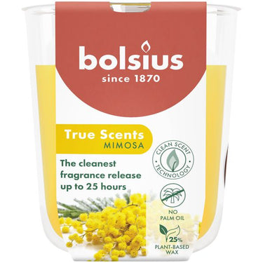 Bolsius geurglas true scents mimosa ø73x80 mm 25 uur (6 stuks)