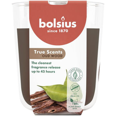 Bolsius geurglas true scents oud wood ø85x97 mm 45 uur (4 stuks)