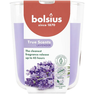 Bolsius geurglas true scents lavender ø85x97 mm 45 uur (4 stuks)