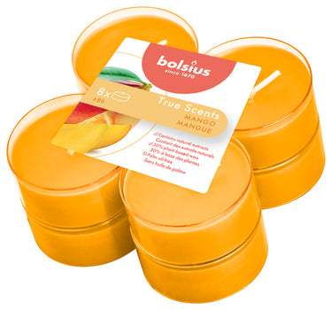 Bolsius maxilichten true scents mango ø58x24 mm 8 uur (6x 8 stuks)