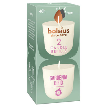 Bolsius cleanlight 2-pack gardenia fig ø57x116 mm (6x 2 stuks)