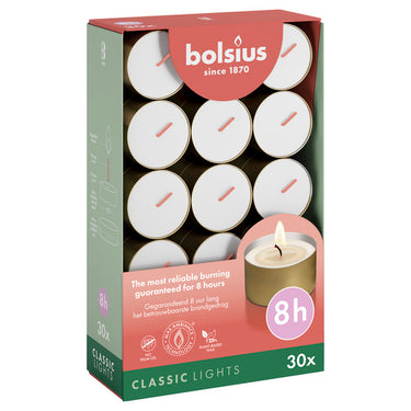 Bolsius theelichten wit ø38x22 mm 8 uur (6x 30 stuks)