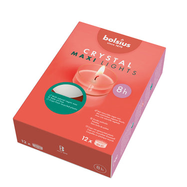 Bolsius clear cup maxilichten ø59x25 mm 8 uur (6x 12 stuks)