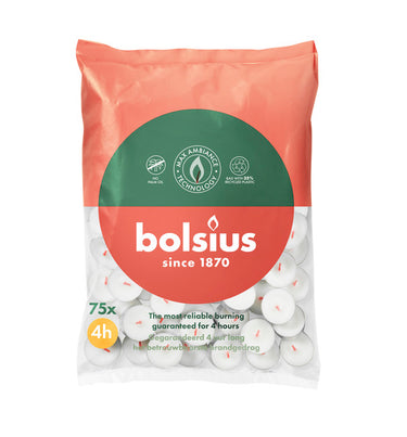 Bolsius theelichten ø38x16 mm 4 uur (6x 75 stuks)