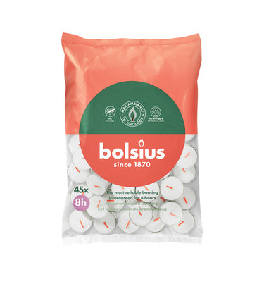 Bolsius theelichten ø38x22 mm 8 uur (6x 45 stuks)
