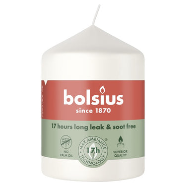 Bolsius stompkaars cloudy white ø58x80 mm 17 uur (6 stuks)