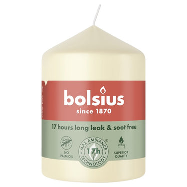 Bolsius stompkaars soft pearl ø58x80 mm 17 uur (6 stuks)
