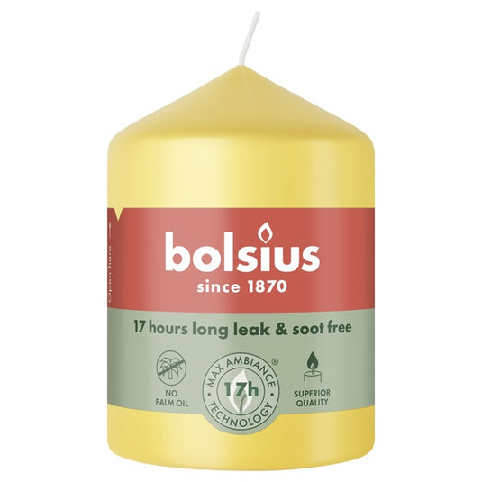 Bolsius stompkaars sunny yellow ø58x80 mm 17 uur (6 stuks)