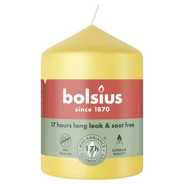 Bolsius stompkaars sunny yellow ø58x80 mm 17 uur (6 stuks)