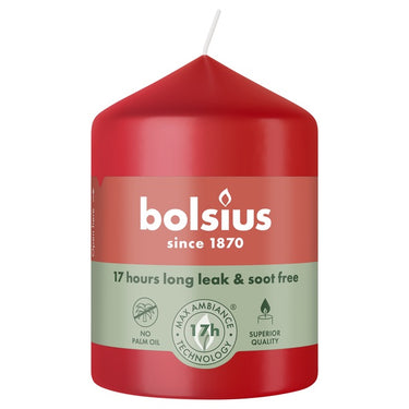 Bolsius stompkaars delicate red ø58x80 mm 17 uur (6 stuks)