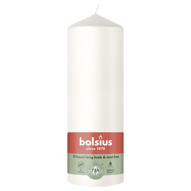 Bolsius stompkaars cloudy white ø68x200 mm 75 uur (6 stuks)
