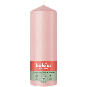 Bolsius stompkaars misty pink ø68x200 mm 75 uur (6 stuks)