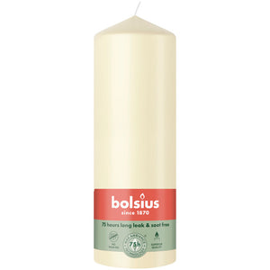 Bolsius stompkaars soft pearl ø68x200 mm 75 uur (6 stuks)