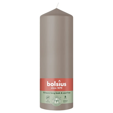 Bolsius stompkaars light taupe ø68x200 mm 75 uur (6 stuks)