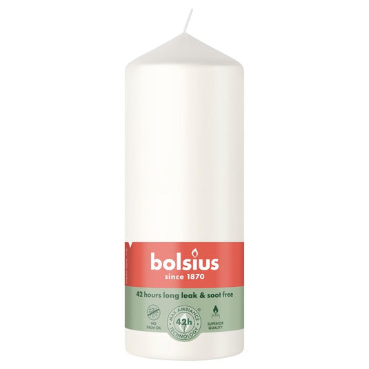 Bolsius stompkaars cloudy white ø58x150 mm 42 uur (6 stuks)