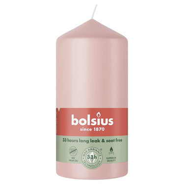 Bolsius stompkaars misty pink ø58x120 mm 33 uur (6 stuks)
