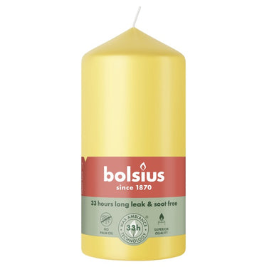 Bolsius stompkaars sunny yellow ø58x120 mm 33 uur (6 stuks)