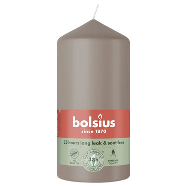 Bolsius stompkaars light taupe ø58x120 mm 33 uur (6 stuks)