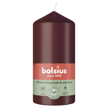 Bolsius stompkaars velvet red ø58x120 mm 33 uur (6 stuks)