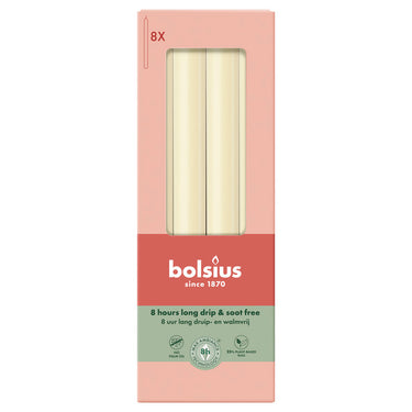 Bolsius dinerkaarsen soft pearl ø20x230 mm 8 uur (4x 8 stuks)