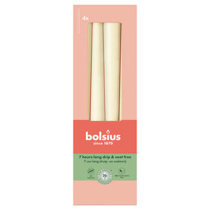 Bolsius gotische kaarsen soft pearl ø24x245 mm 7 uur (8x 4 stuks)