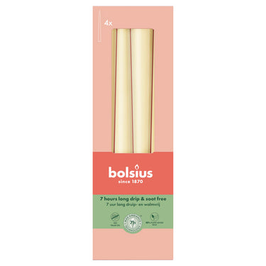 Bolsius gotische kaarsen oat beige ø24x245 mm 7 uur (8x 4 stuks)