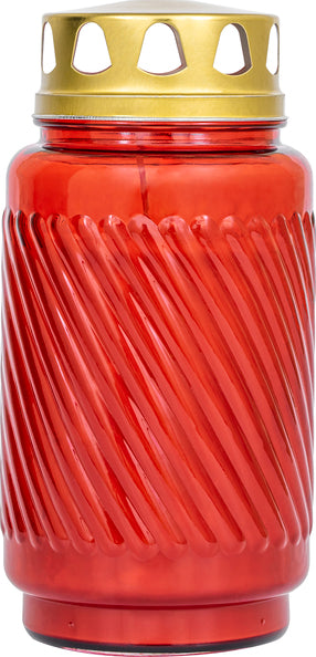 Bolsius lantaarnglas met deksel rood ø90x173 mm 100 uur (6 stuks)