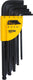 Stanley 1-13 serie - inbussleutelset - 9 delig - 1,5-10mm - kogeluiteinde