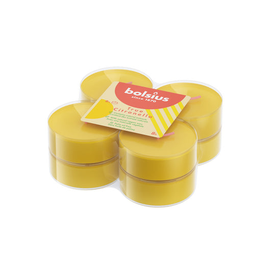 Bolsius geurtheelichten true citronella ø58 mm 8 uur (6x 8 stuks)