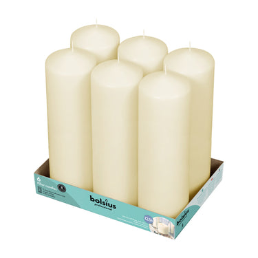 Bolsius professional stompkaarsen 25 8 cm ivoor 122 branduren (6 stuks)