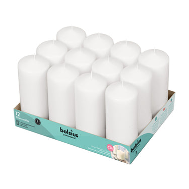Bolsius professional stompkaarsen wit 17 7 cm 62 branduren (12 stuks)