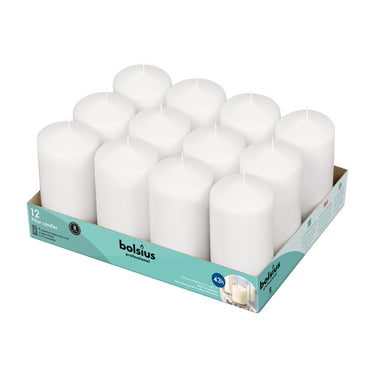 Bolsius professional stompkaarsen wit 13 7 cm 40 branduren (12 stuks)