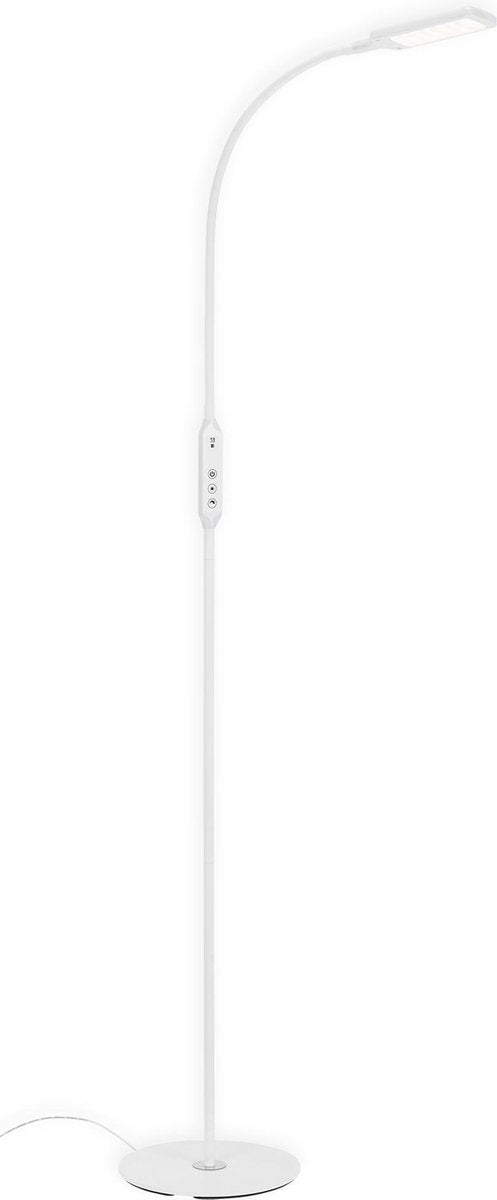 Briloner office remote - led vloerlamp - witte staande lamp - dimbaar - cct - met afstandsbediening - 140m