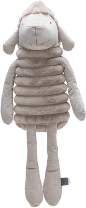 Designed by lotte reza hondenknuffel schaap - hondenspeeltjes - xl-knuffel dikke ribstof - beige - 64x26x17 cm