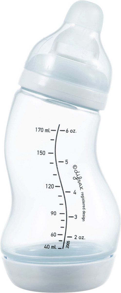 Difrax babyfles natural - 170 ml - lichtblauw - 1 stuk - s-fles - anti koliek