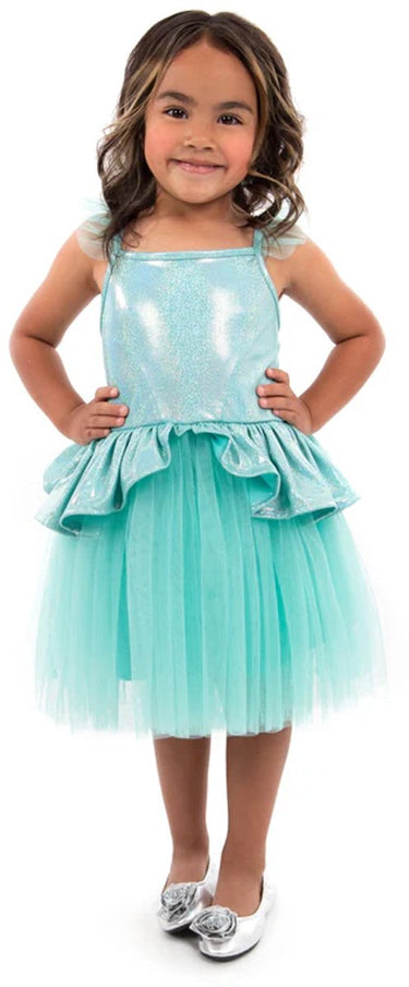 Little adventures - teal tutu jurk – maat m (98-104)