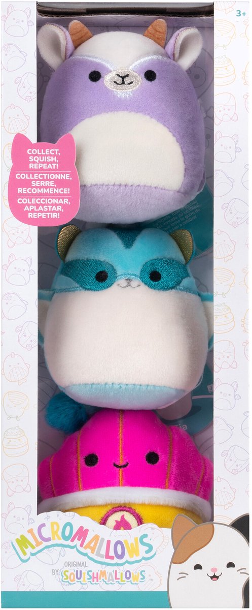 Load image into Gallery viewer, Squishmallows knuffel pluche - micromallows tia, mariska, louden - 3dlg.
