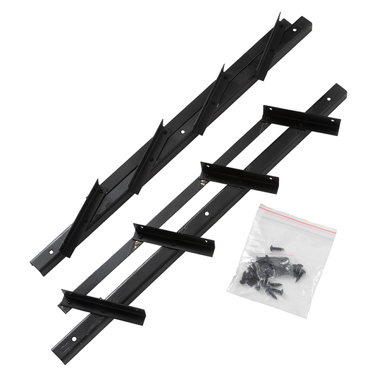 Mack 1074599 - multiflex shutters 50 cm rvs zwart txt gecoat | 2 stuks