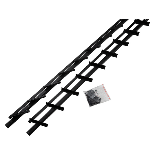 Mack 1074602 - multiflex shutters 220 cm rvs zwart txt gecoat | 2 stuks