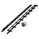 Mack 1074602 - multiflex shutters 220 cm rvs zwart txt gecoat | 2 stuks
