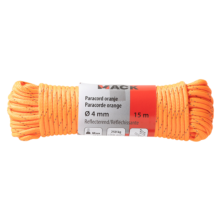 Load image into Gallery viewer, Mack 1072113 - paracord oranje reflecterend 4mm 15m | 5 stuks
