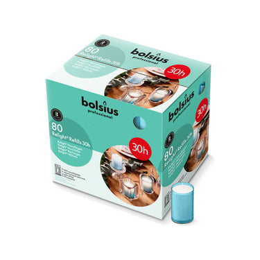 Bolsius professional relight navulling aqua ø52x64 mm 30 uur (80 stuks)