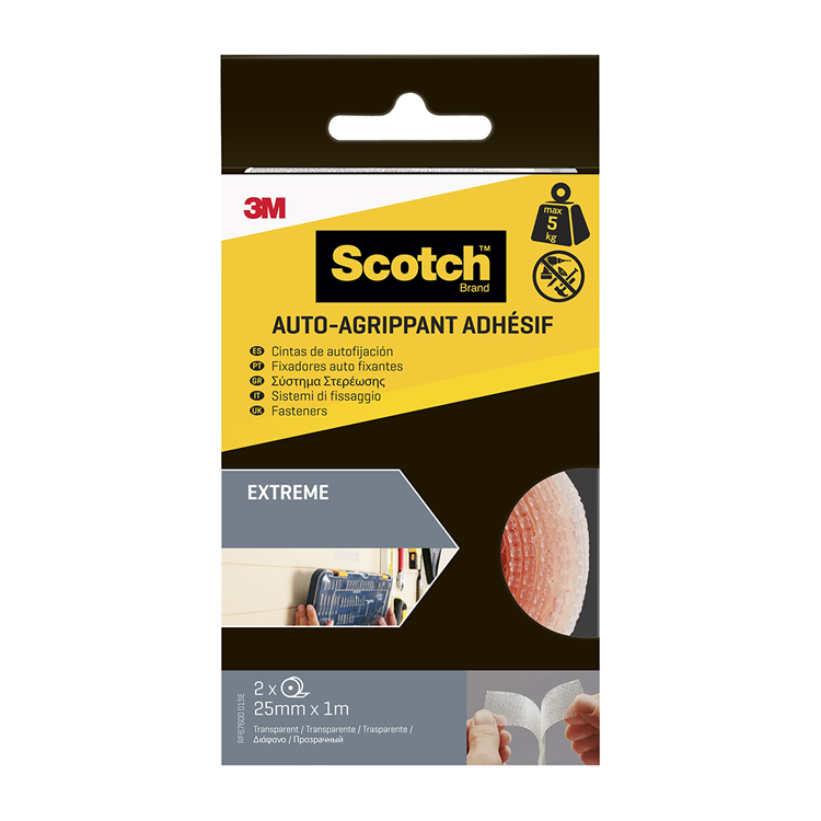 Afbeelding laden in galerijviewer, 3m 1075816 - scotch extr. fasteners 25mmx1m2rol pak transparant | 6 stuks
