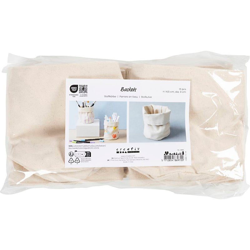 Afbeelding laden in galerijviewer, Https: www.cchobby.nl stoffen-manden-h-14-5-cm-d-9-cm-385-gr-licht-naturel-10-stuk-1-doos
