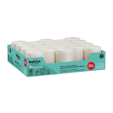 Bolsius professional relight navullingen wit ø52x64 mm 30 uur (4x 18 stuks)