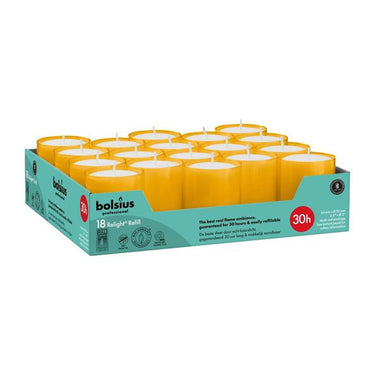 Bolsius professional relight navullingen amber ø52x64 mm 30 uur (4x 18 stuks)