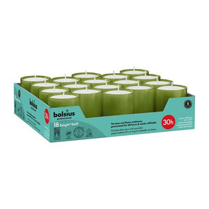 Bolsius professional relight navullingen olijfgroen ø52x64mm 30 uur (72x)