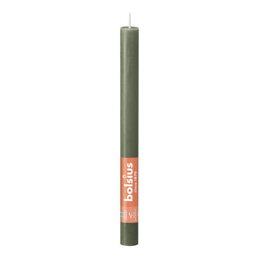 Bolsius dinerkaars rustiek 270 23 fris olijf (8x 8 stuks)