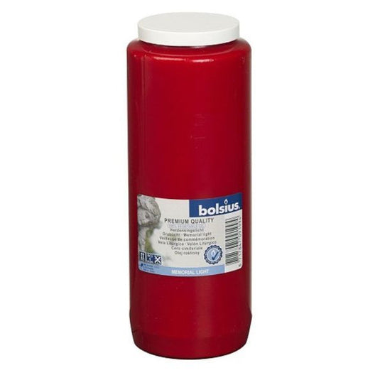 Bolsius bols herdenkingslicht nr.12 rood (20 stuks)