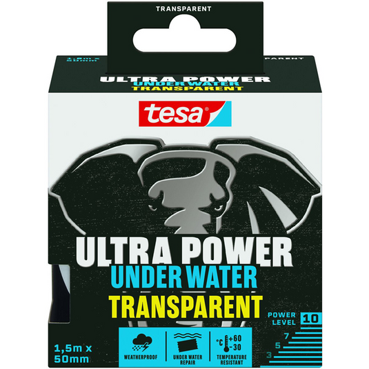 Tesa reparatietape ultra power onderwater transparant 50mmx1 | 5m